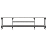 Sonoma gray TV cabinet 161x35x45 cm engineered wood and iron