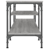 Meuble TV sonoma gris 161x35x45 cm bois d'ingénierie et fer