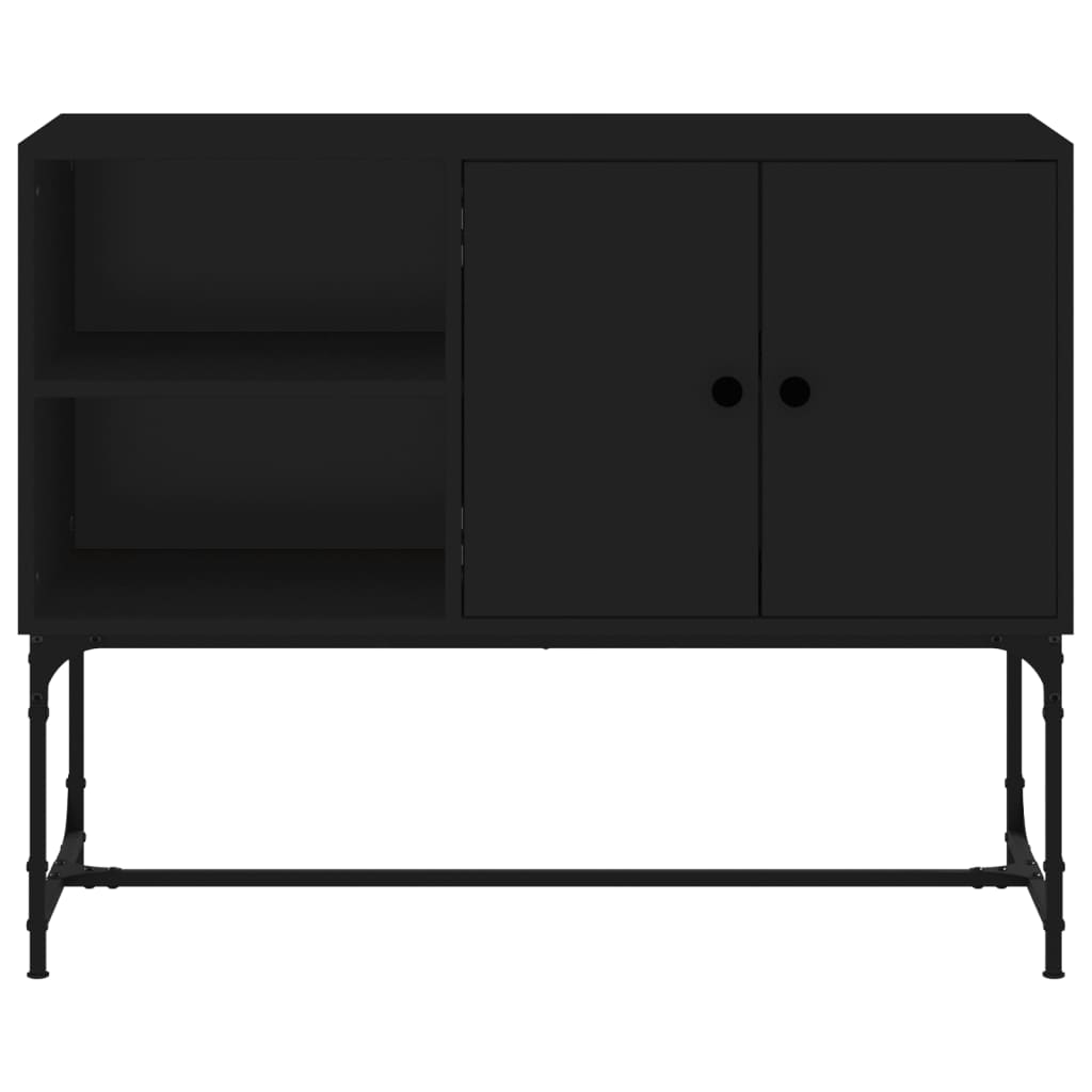 Buffet noir 100x40x79,5 cm bois d'ingénierie