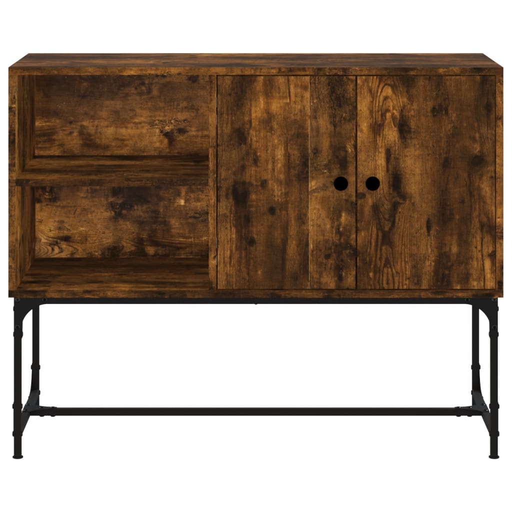 Buffet chêne fumé 100x40x79,5 cm bois d'ingénierie