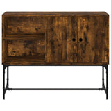 Buffet chêne fumé 100x40x79,5 cm bois d'ingénierie