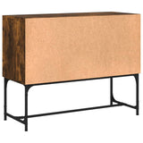 Buffet chêne fumé 100x40x79,5 cm bois d'ingénierie