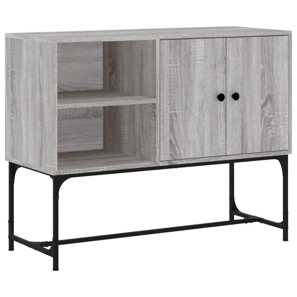 Sonoma graues Sideboard 100 x 40 x 79,5 cm, Holzwerkstoff