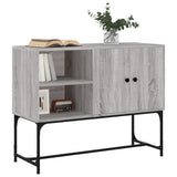 Sonoma graues Sideboard 100 x 40 x 79,5 cm, Holzwerkstoff