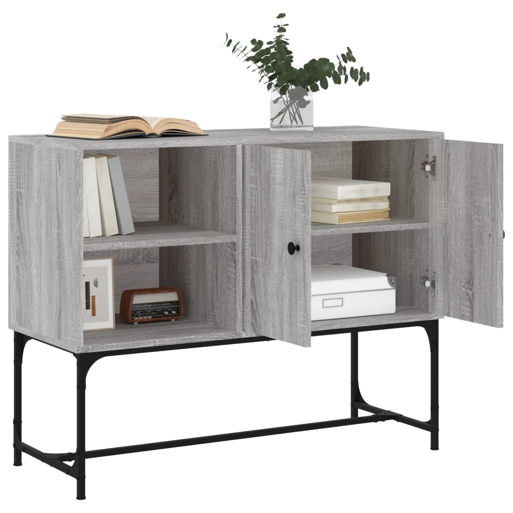 Sonoma graues Sideboard 100 x 40 x 79,5 cm, Holzwerkstoff