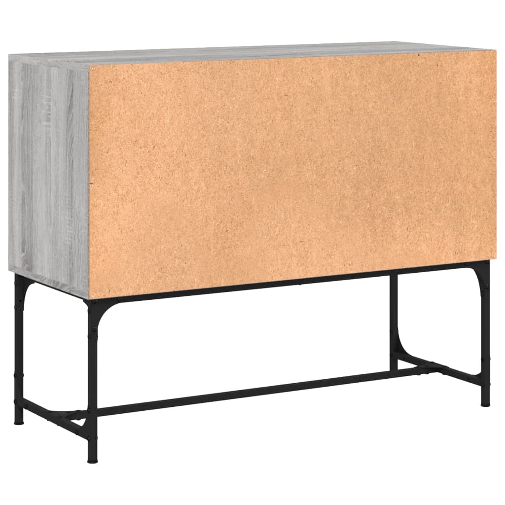 Sonoma graues Sideboard 100 x 40 x 79,5 cm, Holzwerkstoff