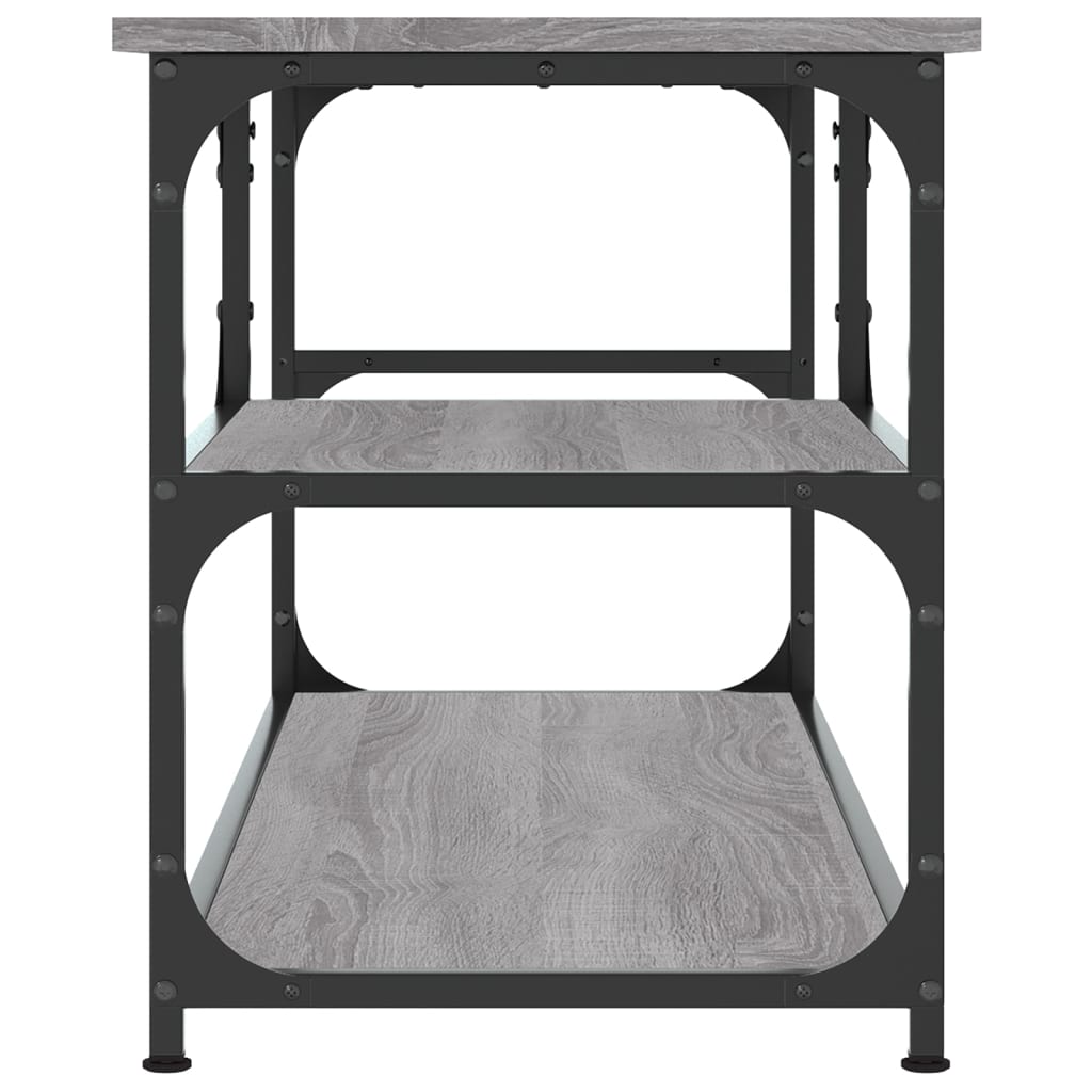 Meuble TV sonoma gris 103x38x46,5 cm bois d'ingénierie et acier