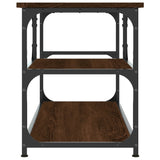 Meuble TV chêne marron 103x38x46,5cm bois d'ingénierie et acier