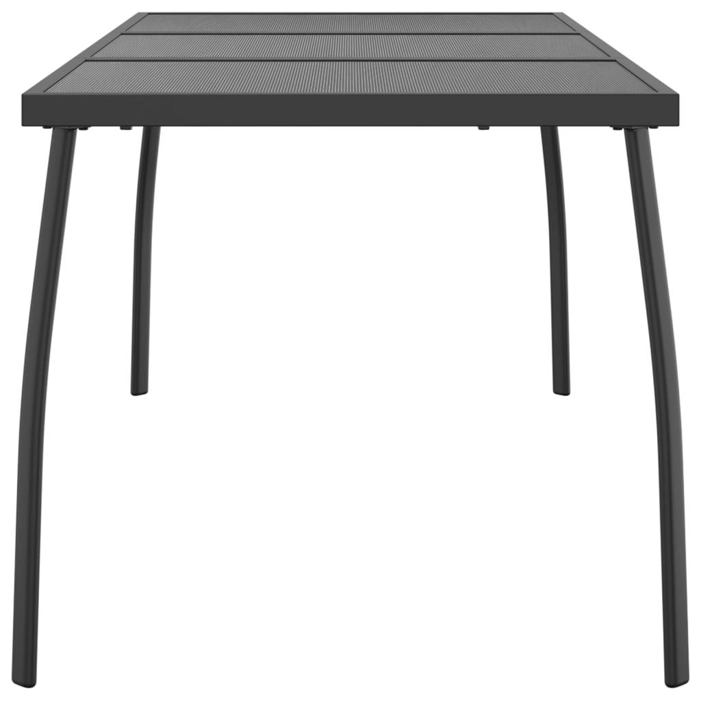 Table de jardin anthracite 165x80x72 cm Treillis d'acier