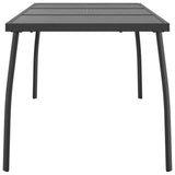 Table de jardin anthracite 165x80x72 cm Treillis d'acier