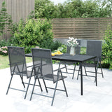 Table de jardin anthracite 165x80x72 cm Treillis d'acier