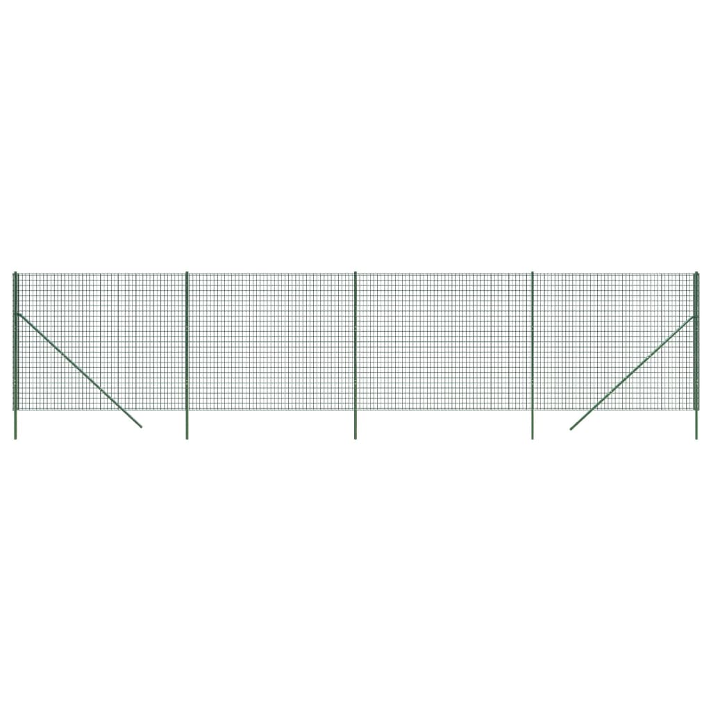 Green wire mesh fence 2.2x10 m galvanized steel