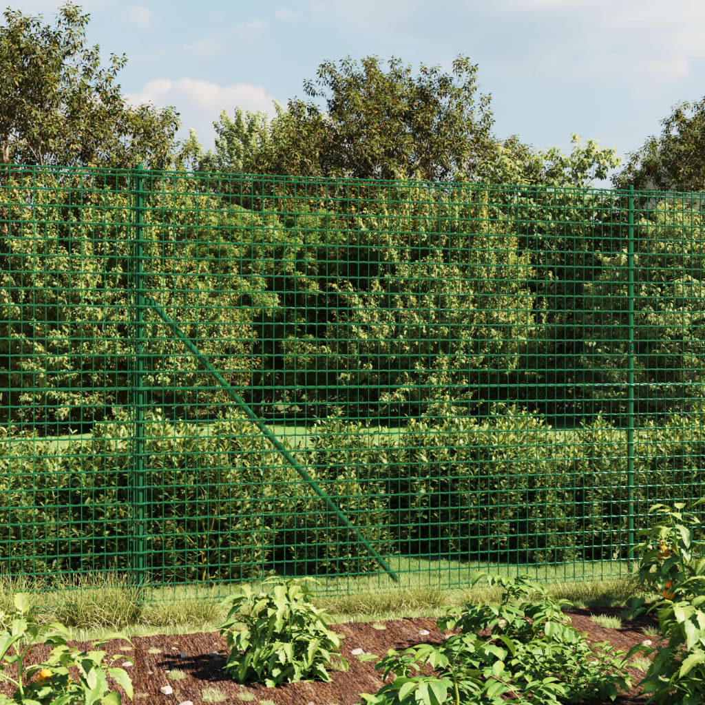 Green wire mesh fence 2.2x10 m galvanized steel