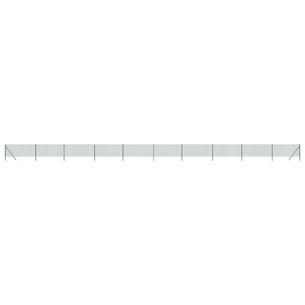 Grüner Maschendrahtzaun 0,8x25 m aus verzinktem Stahl