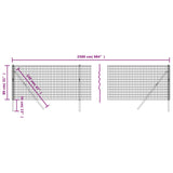 Grüner Maschendrahtzaun 0,8x25 m aus verzinktem Stahl