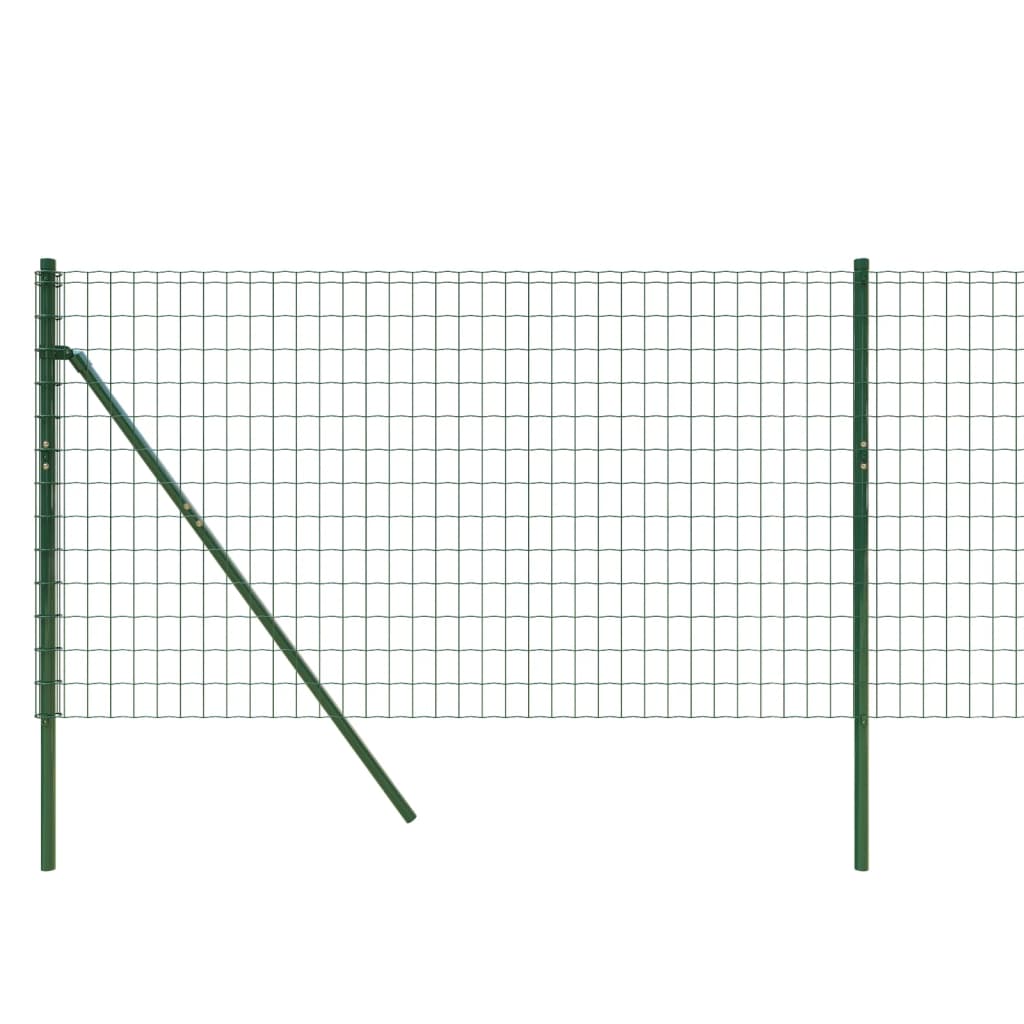 Clôture en treillis métallique vert 1x25 m acier galvanisé