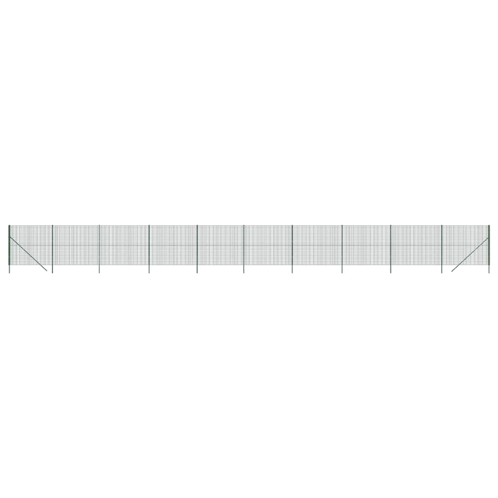 Clôture en treillis métallique vert 2,2x25 m acier galvanisé