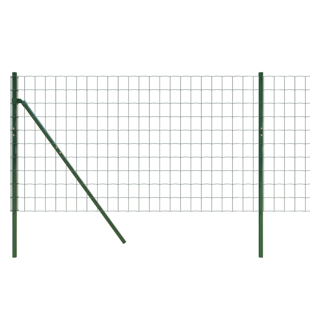 Grüner Maschendrahtzaun 1x10 m aus verzinktem Stahl