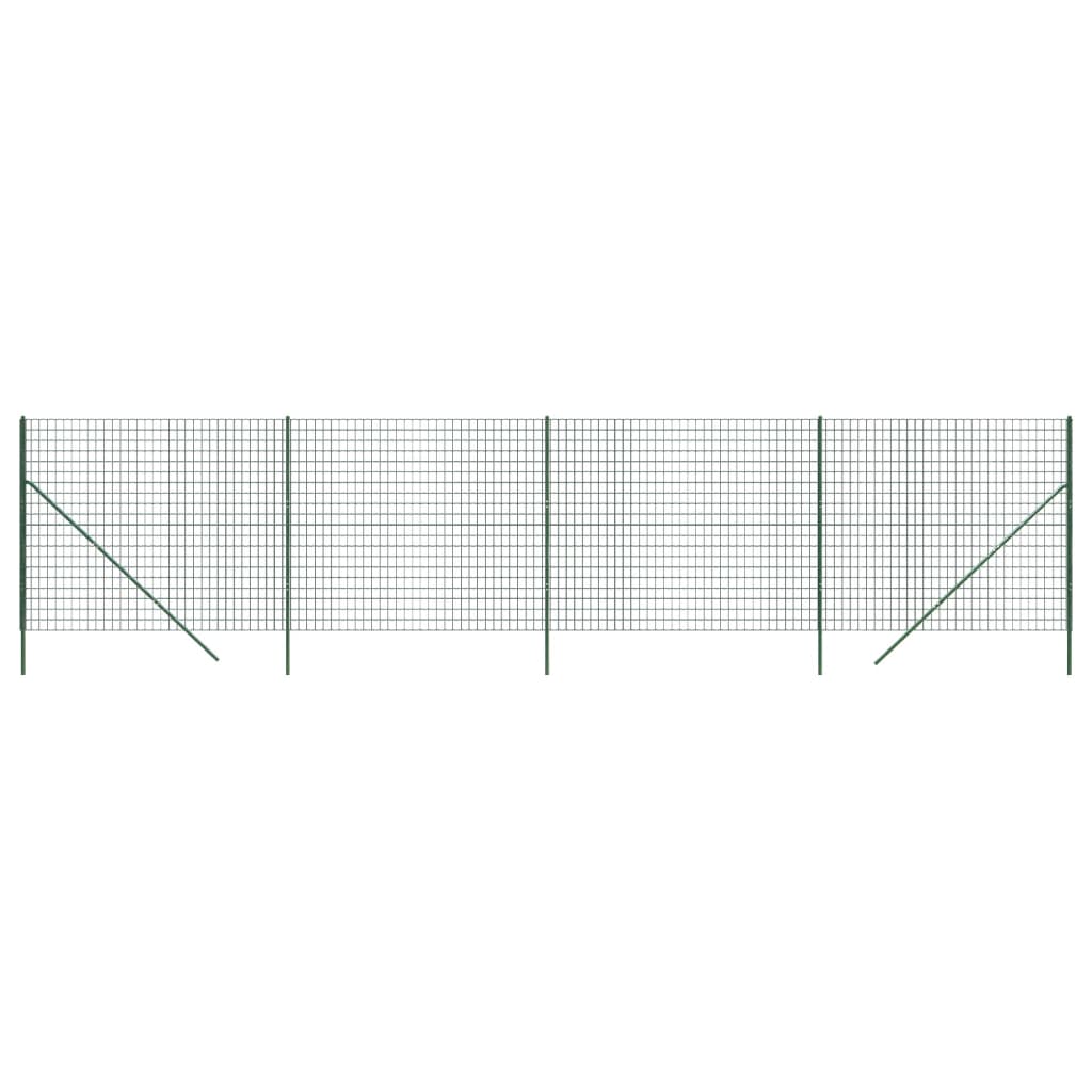 Clôture en treillis métallique vert 2,2x10 m acier galvanisé