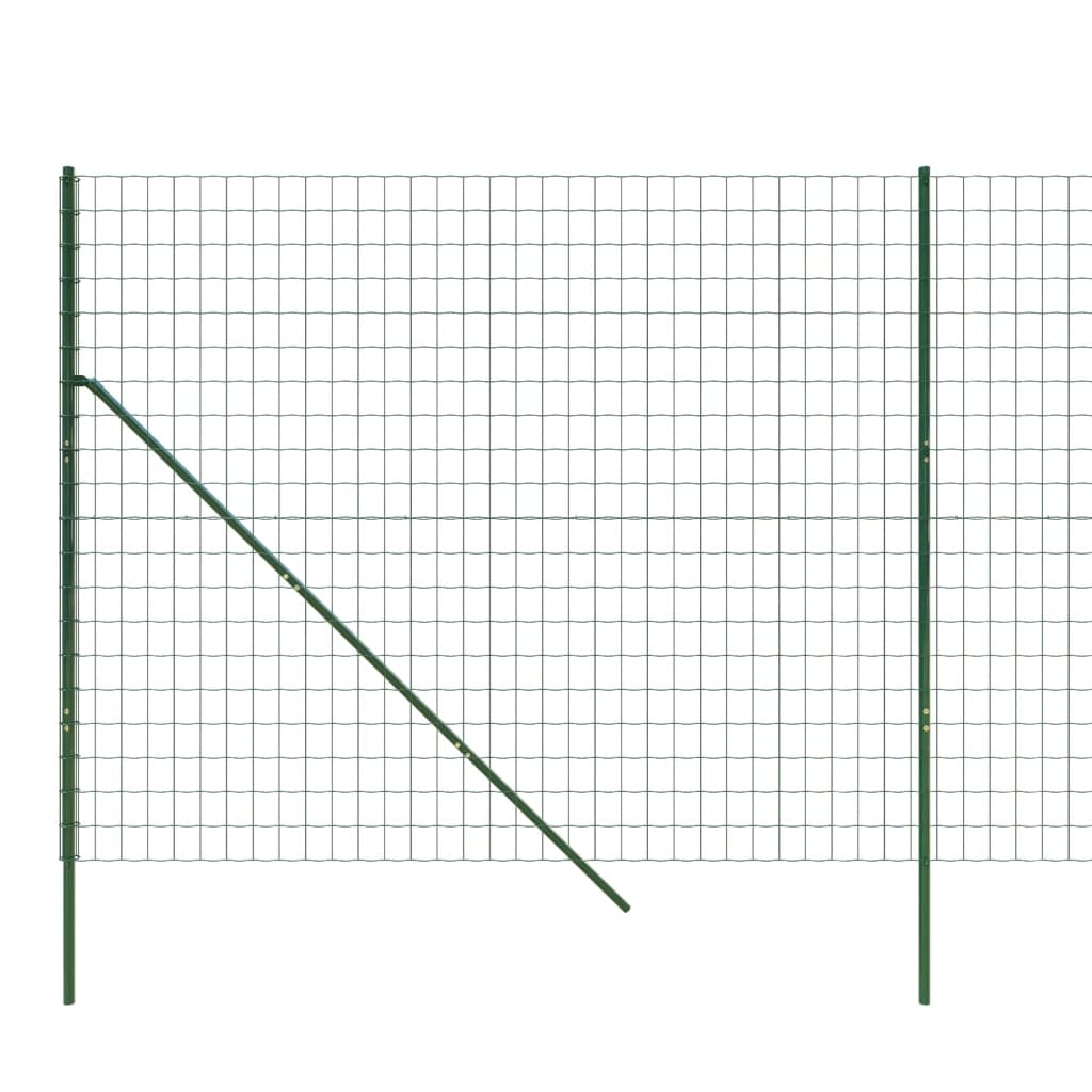 Clôture en treillis métallique vert 2,2x10 m acier galvanisé