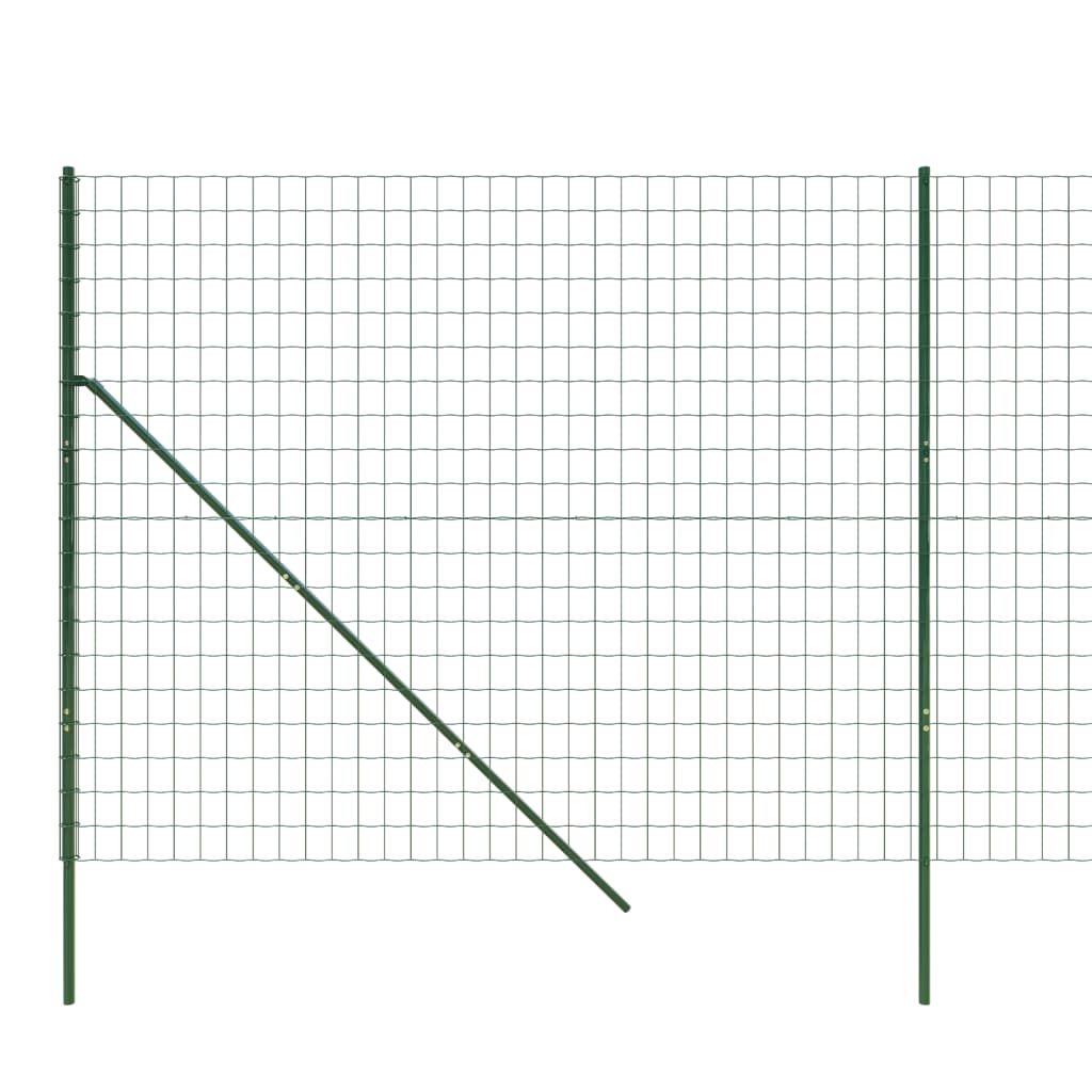 Grüner Maschendrahtzaun 1,6x25 m aus verzinktem Stahl