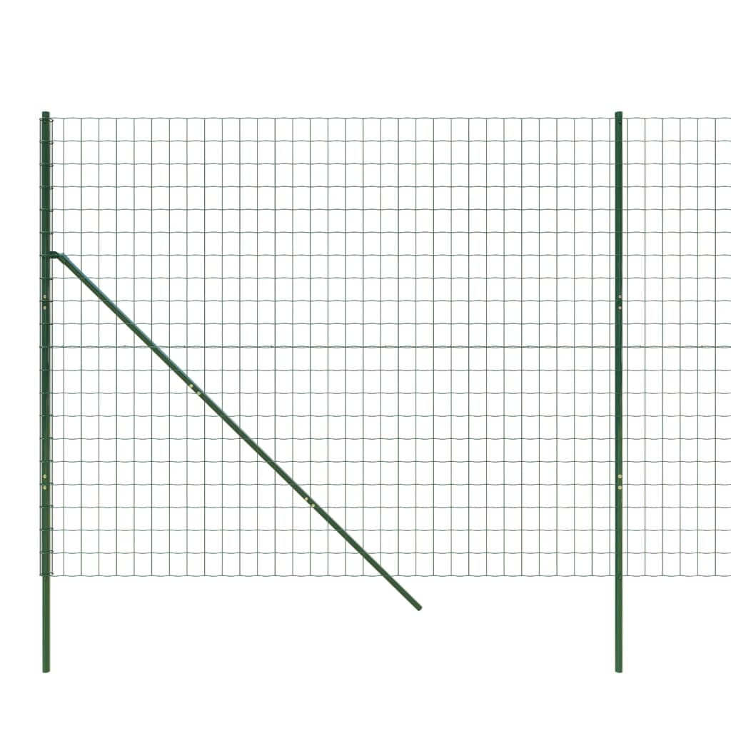 Clôture en treillis métallique vert 1,8x25 m acier galvanisé