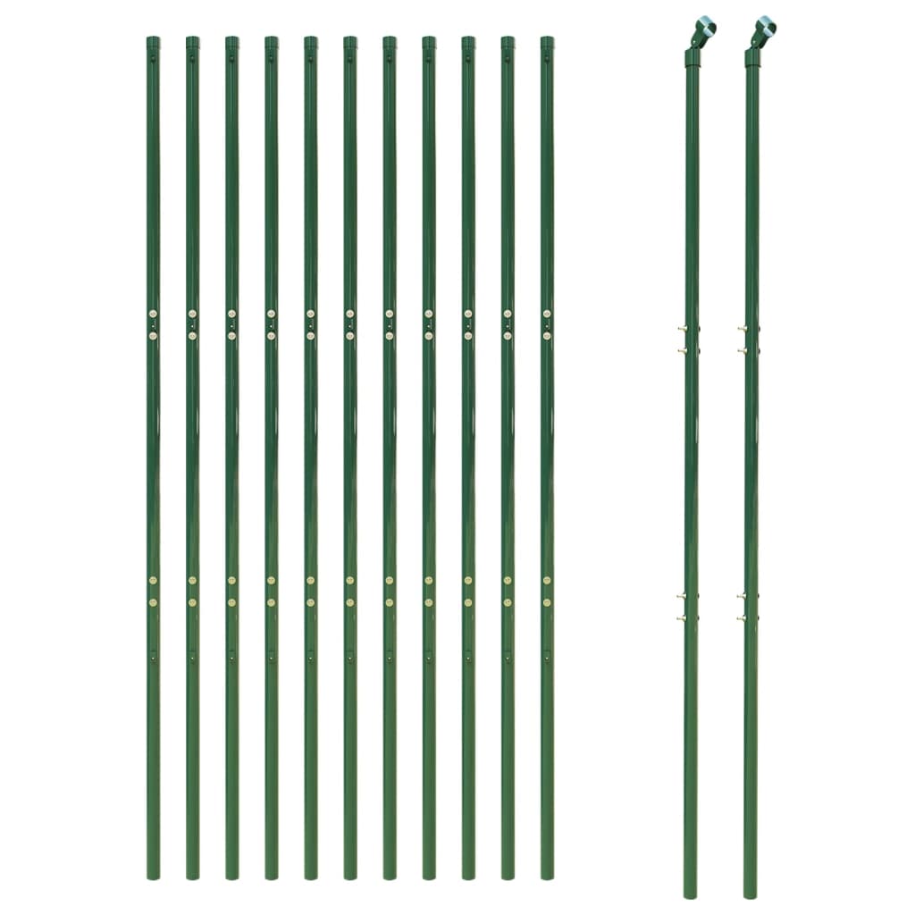 Green wire mesh fence 2x25 m galvanized steel