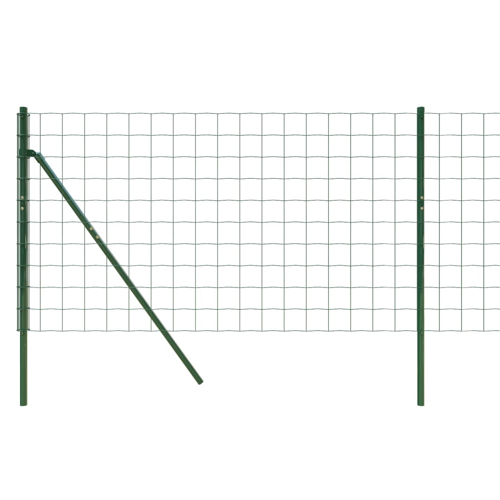 Grüner Maschendrahtzaun 1x10 m aus verzinktem Stahl