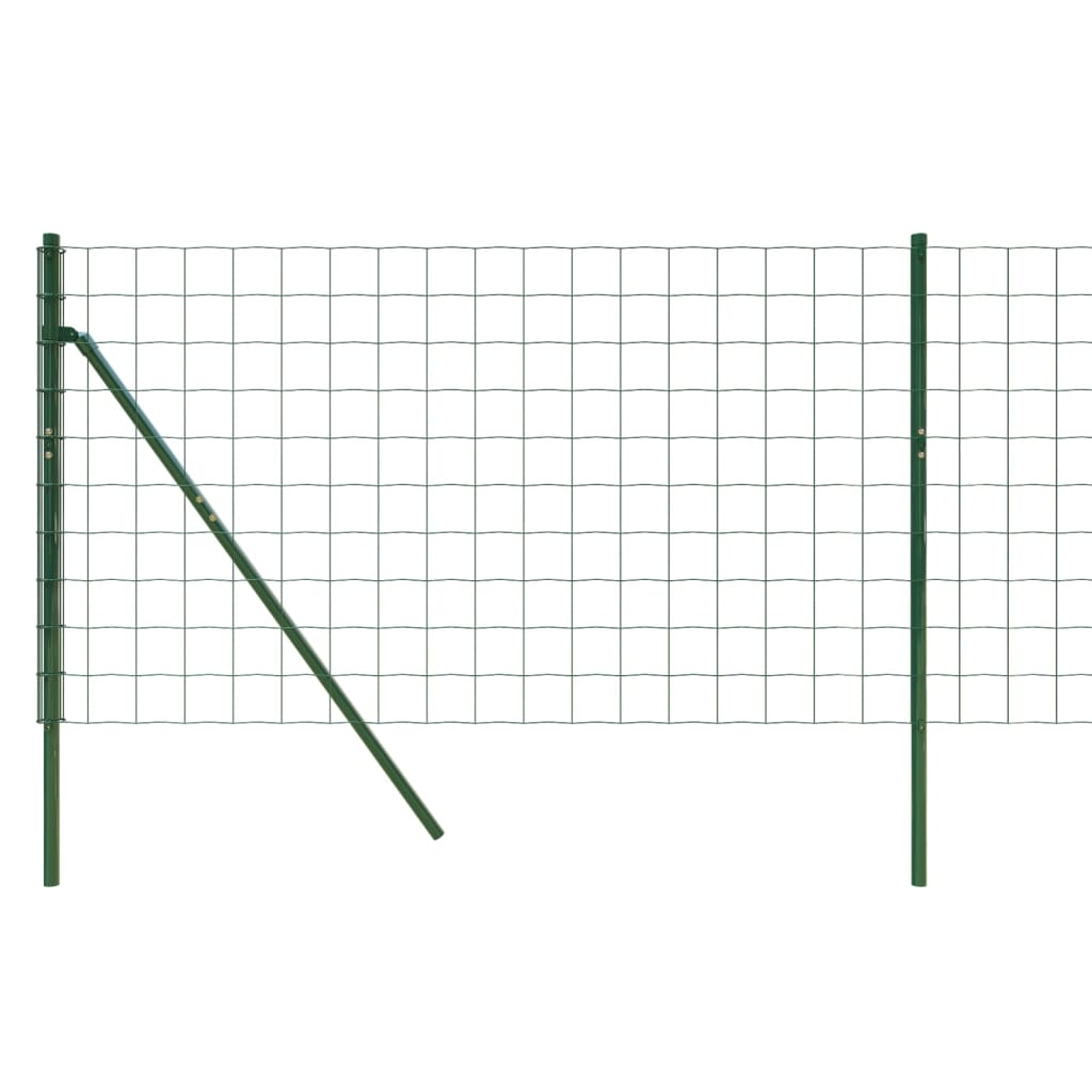 Clôture en treillis métallique vert 1,1x10 m acier galvanisé