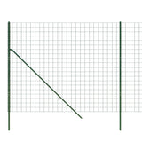 Grüner Maschendrahtzaun 1,6x10 m aus verzinktem Stahl