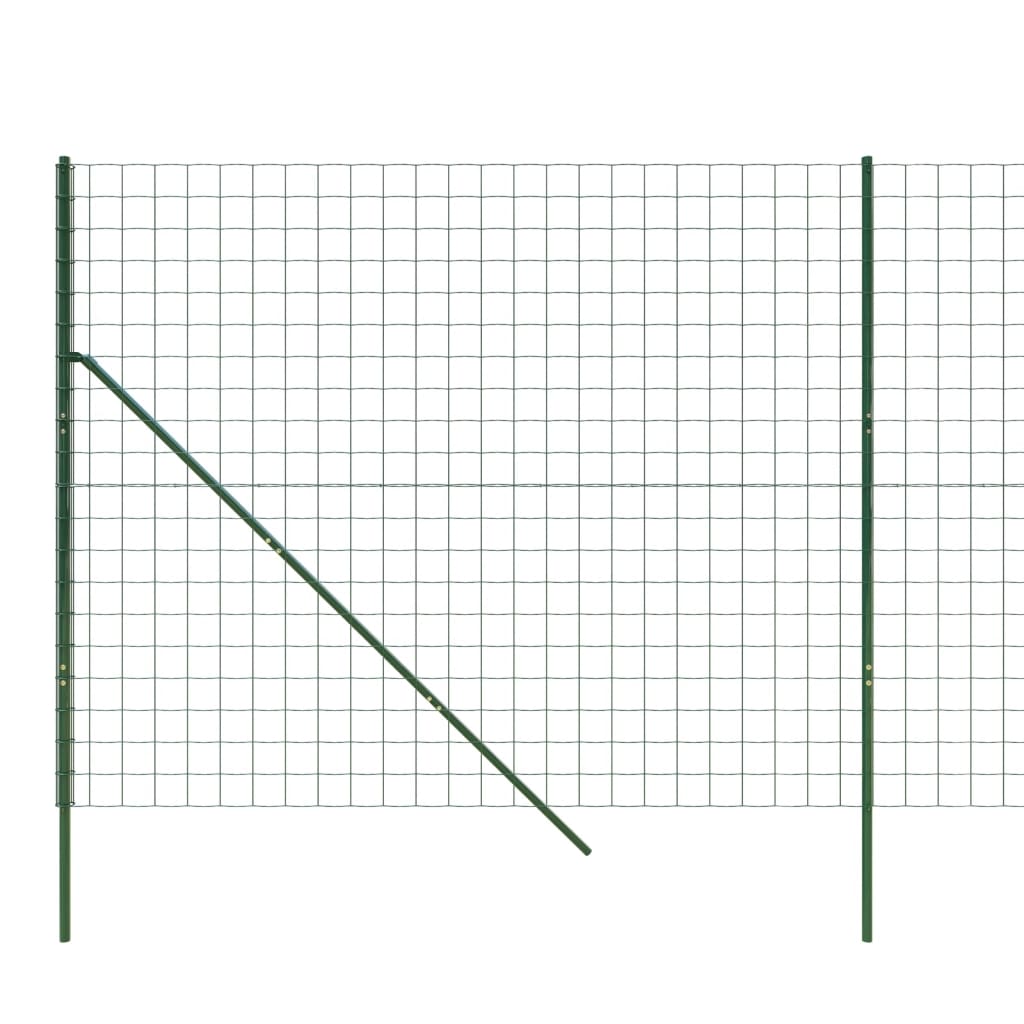 Clôture en treillis métallique vert 1,8x10 m acier galvanisé