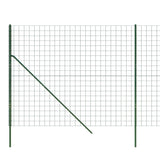 Grüner Maschendrahtzaun 1,8x10 m aus verzinktem Stahl