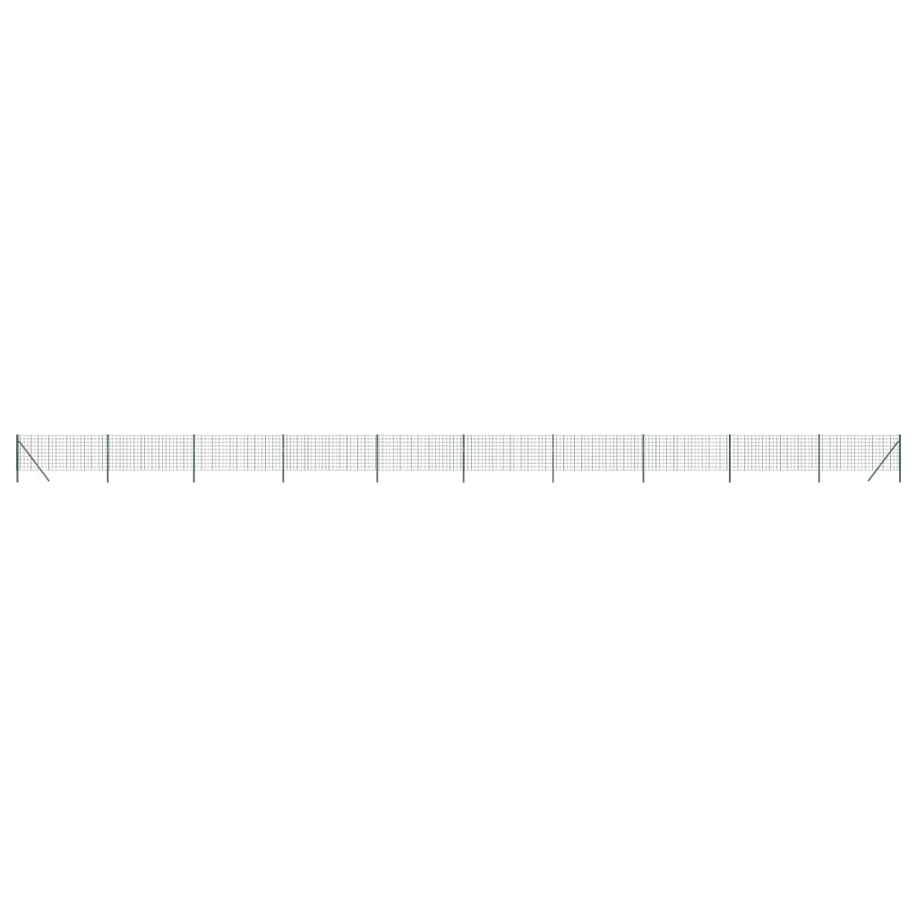 Grüner Maschendrahtzaun 1x25 m aus verzinktem Stahl