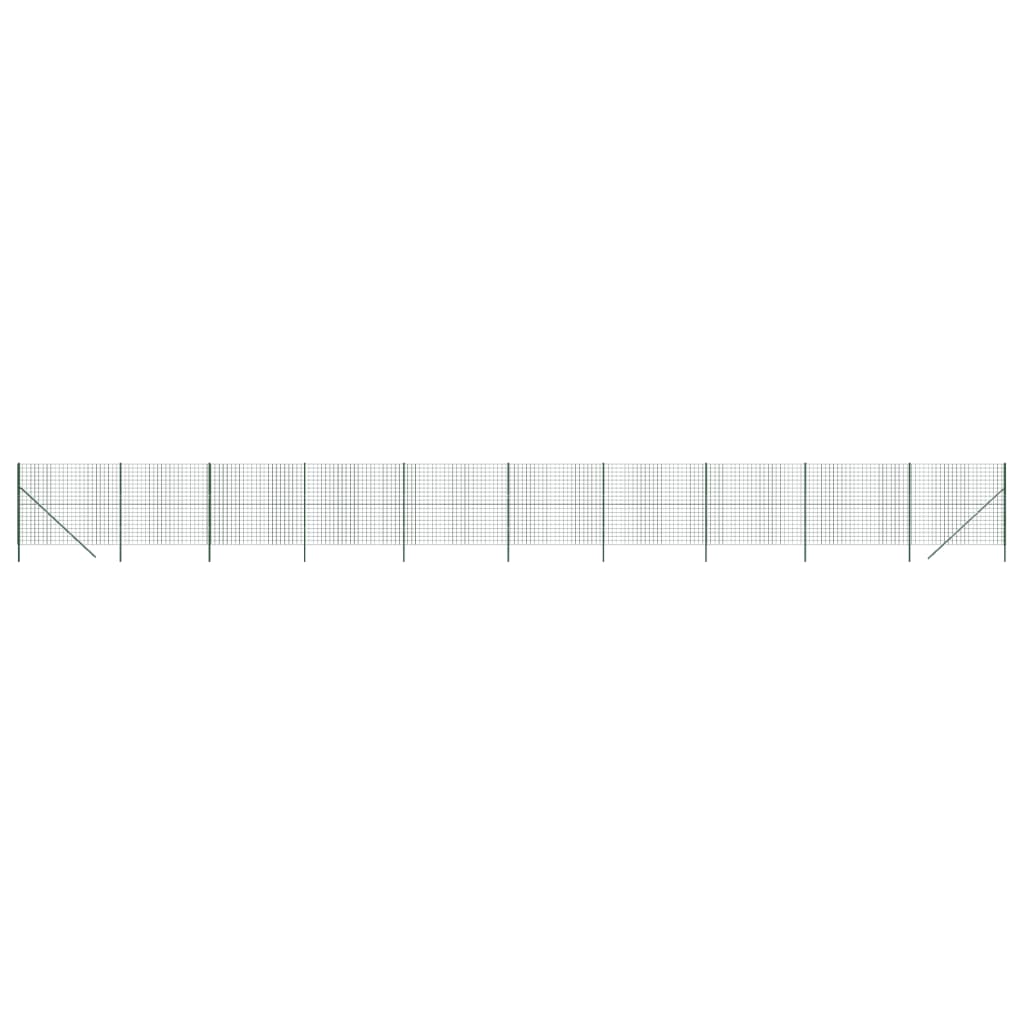 Grüner Maschendrahtzaun 1,4x25 m aus verzinktem Stahl