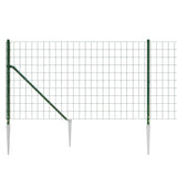 Clôture en treillis métallique et piquet d'ancrage vert 0,8x25m