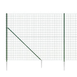 Wire mesh fence and green anchor stake 1.8x25m