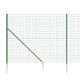 Metallgitterzaun und grüner Ankerpfosten 2,2x25m