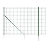 Clôture en treillis métallique et piquet d'ancrage vert 1,6x10m