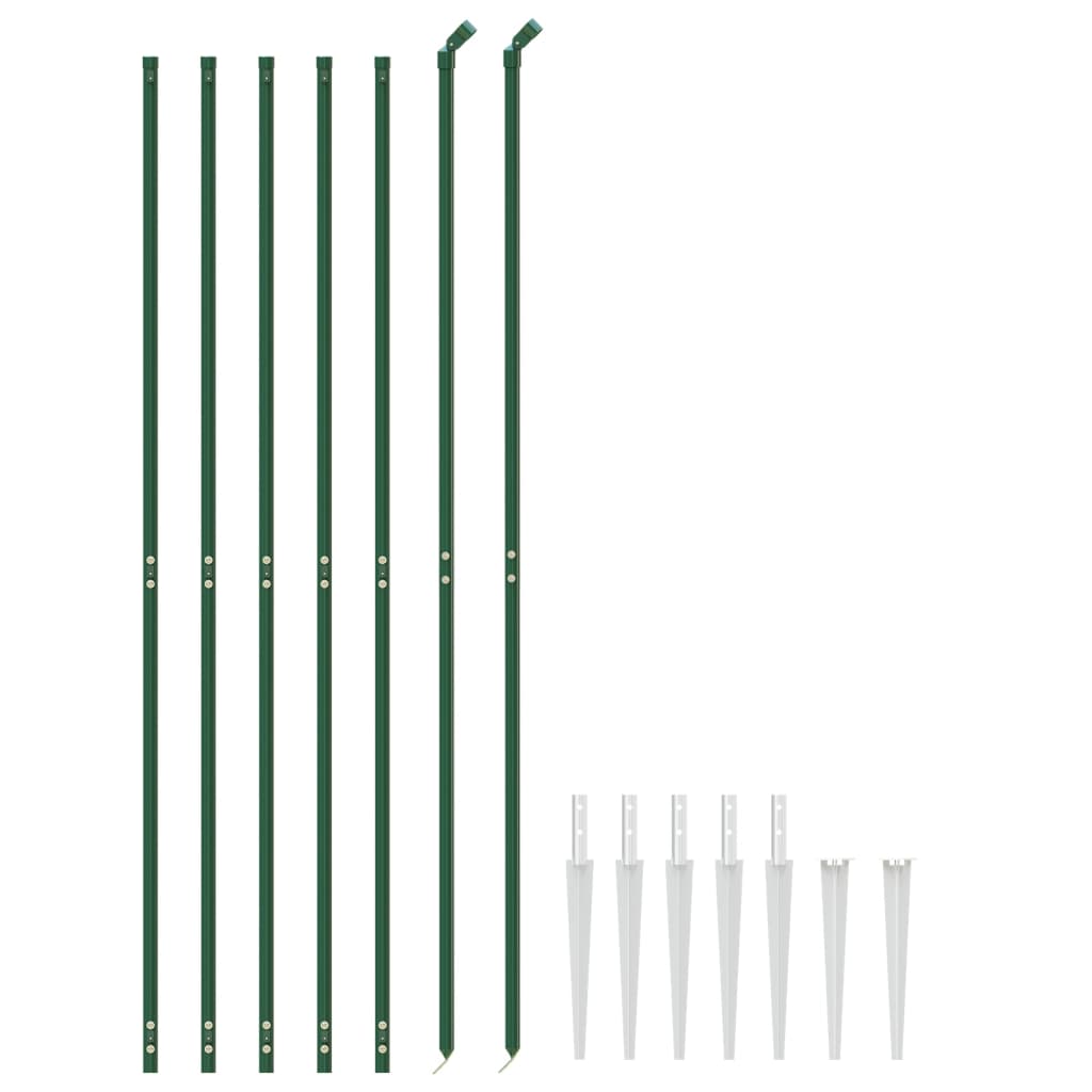 Wire mesh fence and green anchor stake 1.8x10m