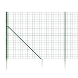 Clôture en treillis métallique et piquet d'ancrage vert 1,8x25m