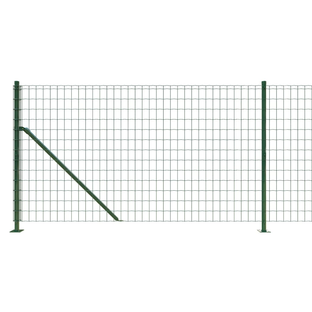 Wire mesh fence with green flange 1x10 m