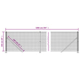 Wire mesh fence with green flange 1x10 m