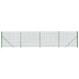 Wire mesh fence with green flange 1.4x10 m