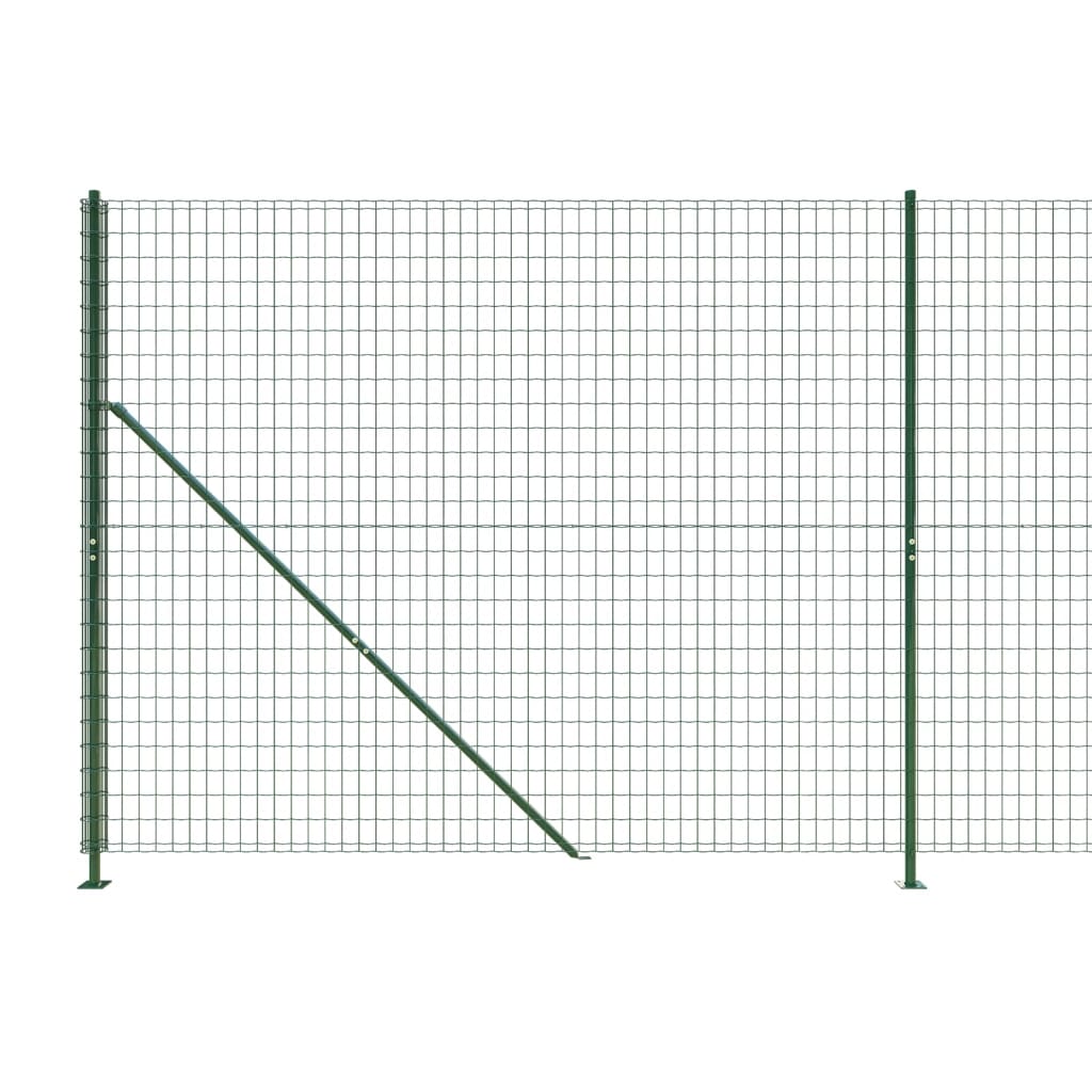 Wire mesh fence with green flange 1.4x10 m