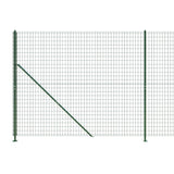 Wire mesh fence with green flange 1.4x10 m