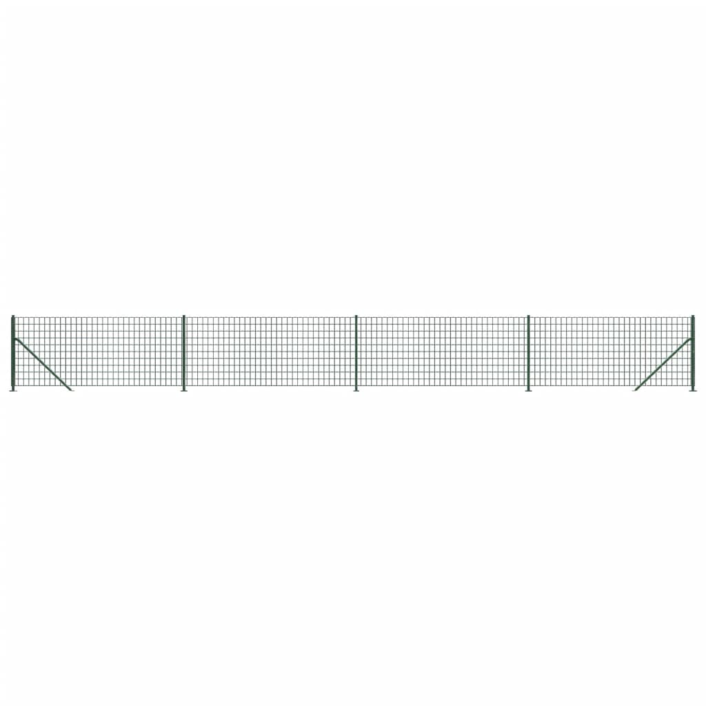 Wire mesh fence with green flange 1x10 m