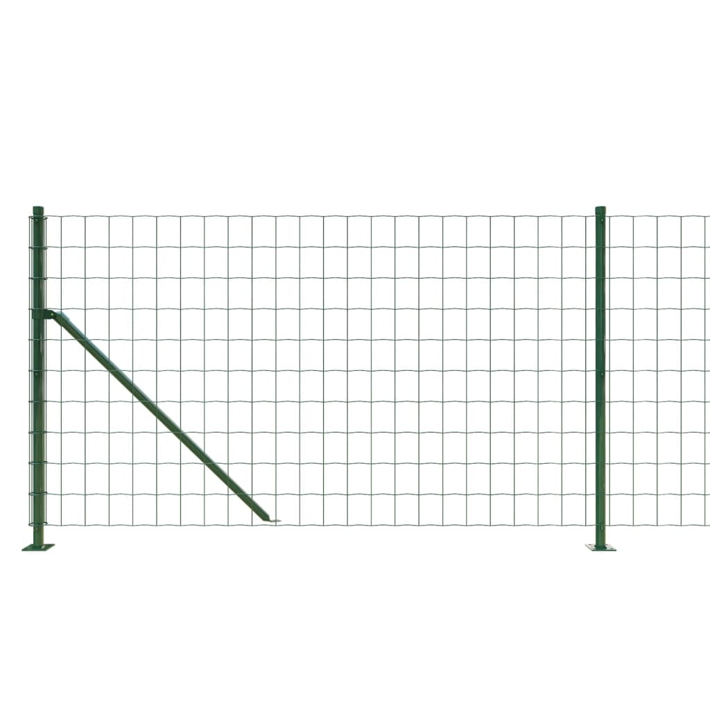 Wire mesh fence with green flange 1x10 m