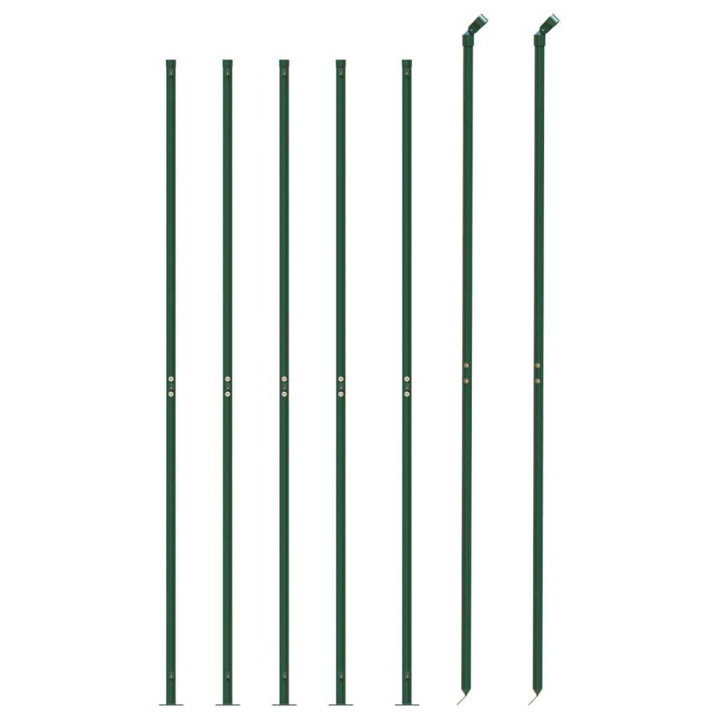 Wire mesh fence with green flange 2x10 m