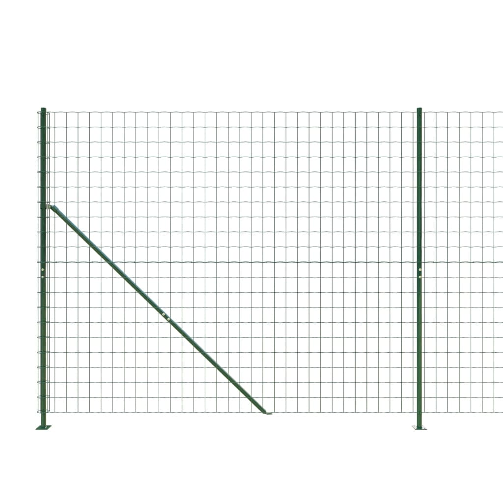 Wire mesh fence with green flange 2x10 m