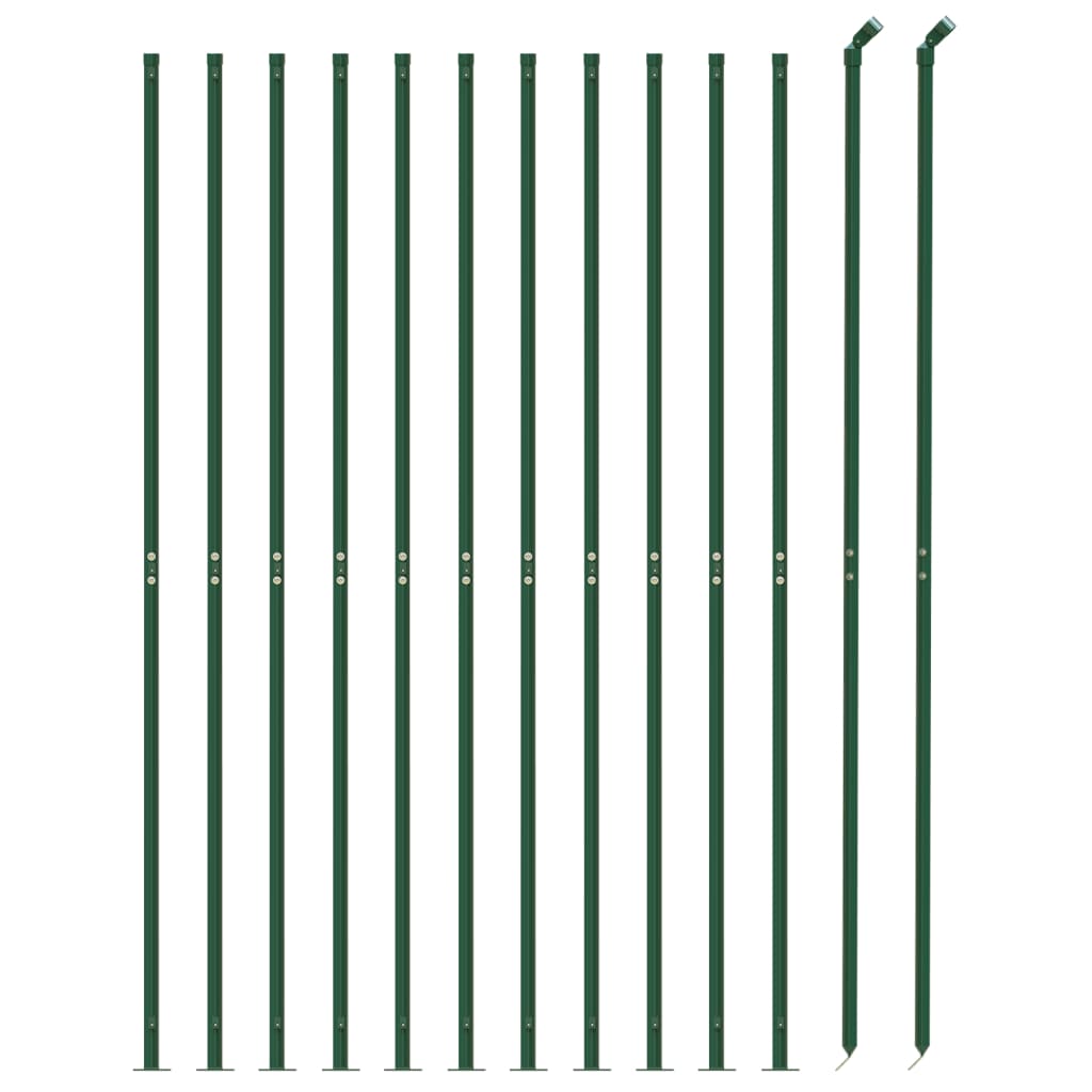 Wire mesh fence with green flange 0.8x25 m